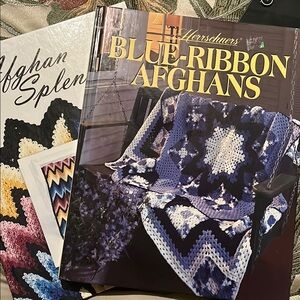 2 hard cover crochet  Afghans Books
